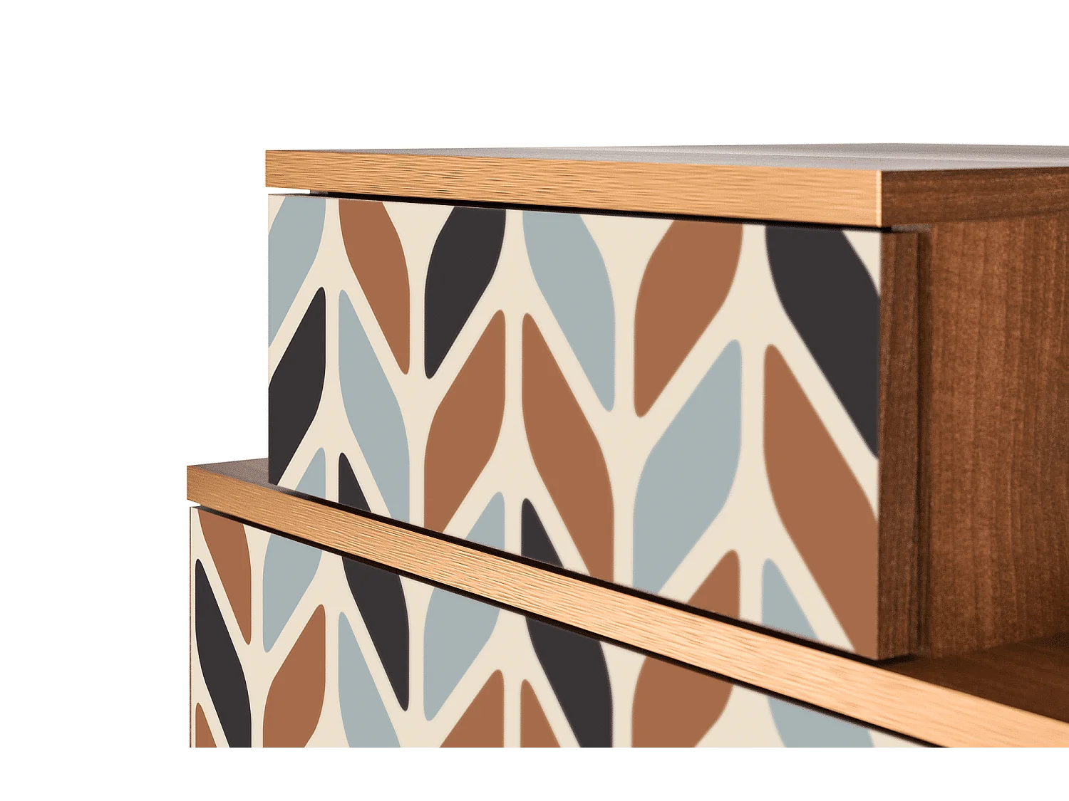 Nachtkastje - 58х58х41 cm - NS1 - Beige Laure, Walnoot