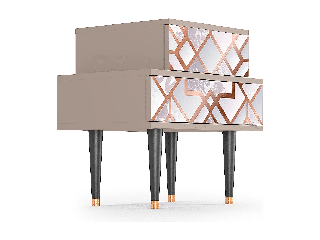 Table de nuit - 58х58х41 cm - NS1 - Pastel Fairytale, Latte