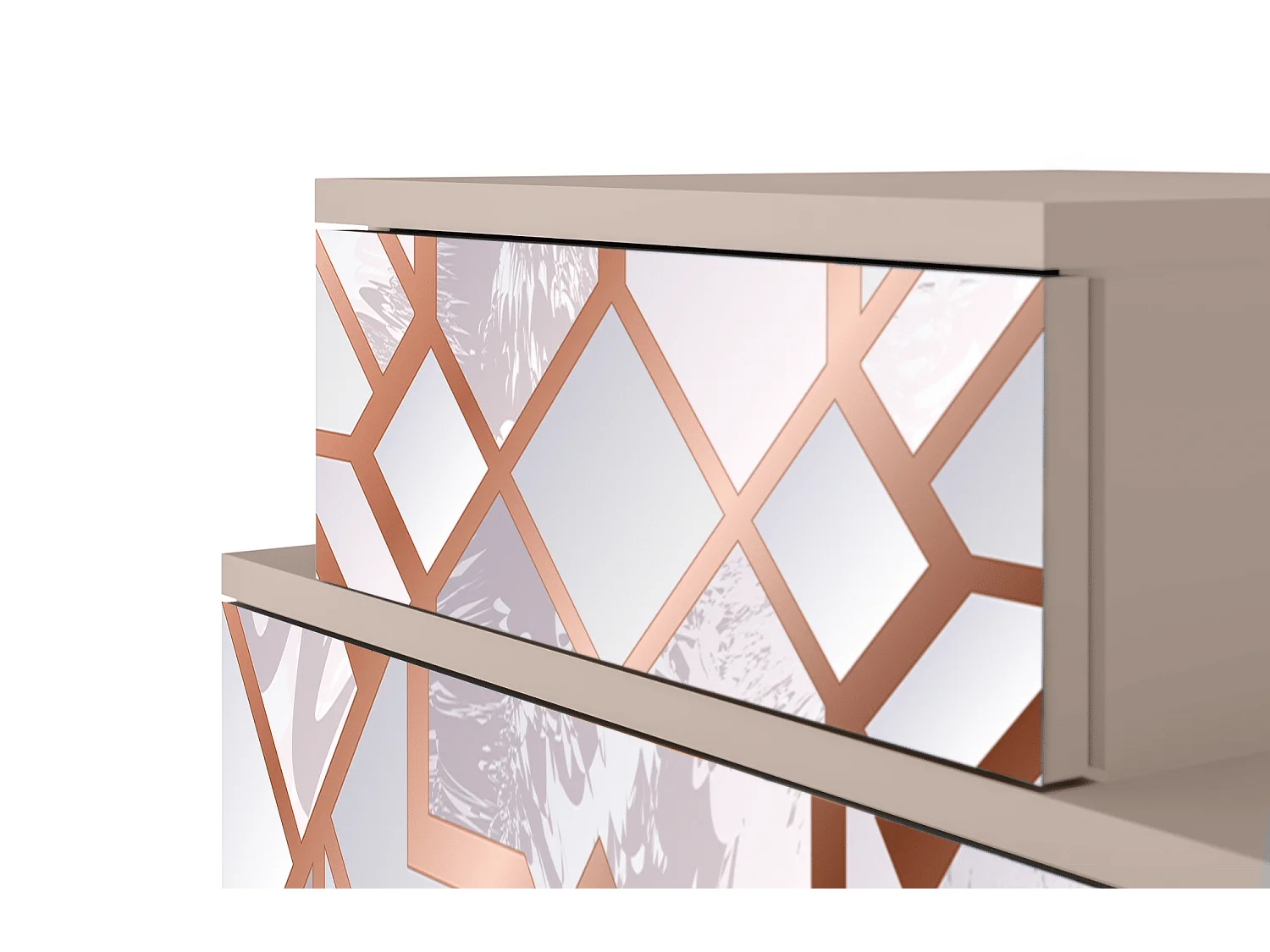 Table de nuit - 58х58х41 cm - NS1 - Pastel Fairytale, Latte