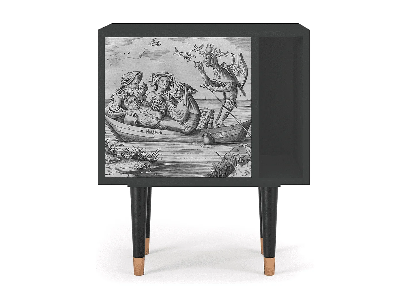 Table de nuit - 57х69х48 cm - S2 - Blau Schuyte, Anthracite