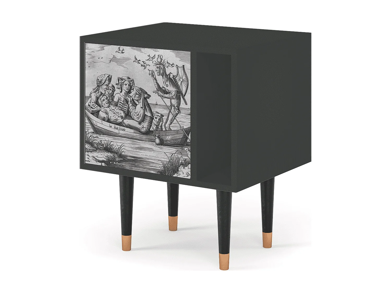 Comodino - 57х69х48 cm - S2 - Blau Schuyte, Antracite