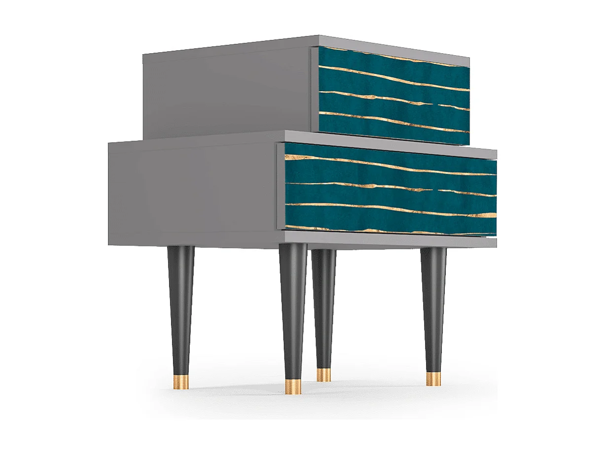 Table de nuit - 58х58х41 cm - NS1 - Ocean Drive, Gris