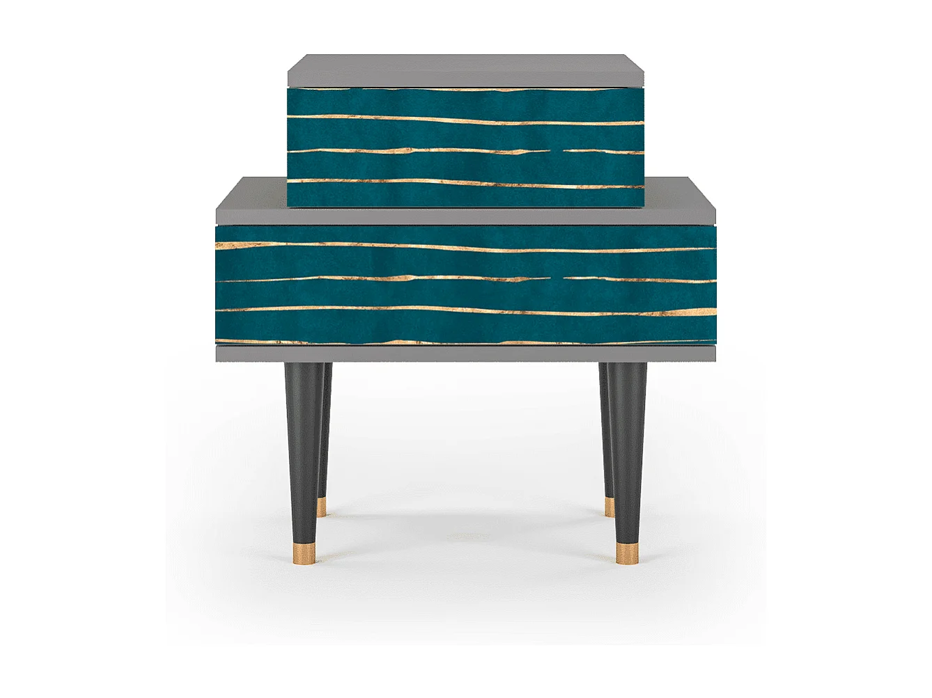 Table de nuit - 58х58х41 cm - NS1 - Ocean Drive, Gris