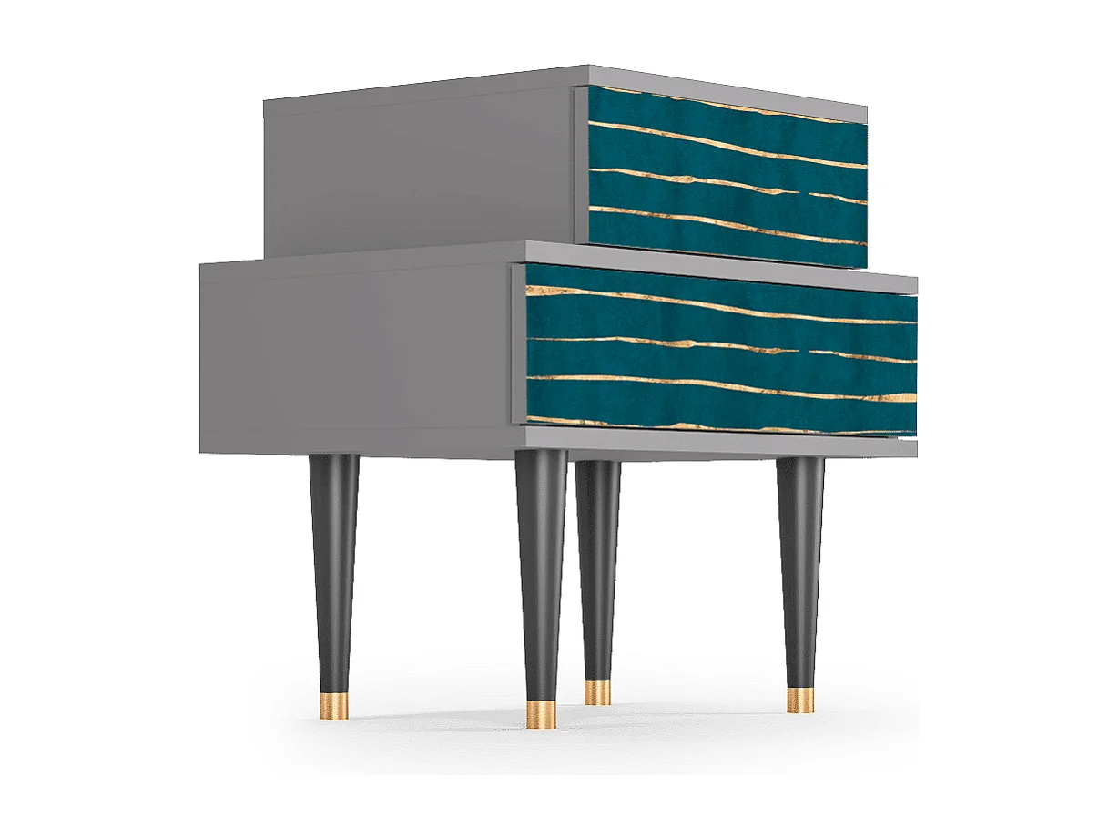 Table de nuit - 58х58х41 cm - NS1 - Ocean Drive, Gris