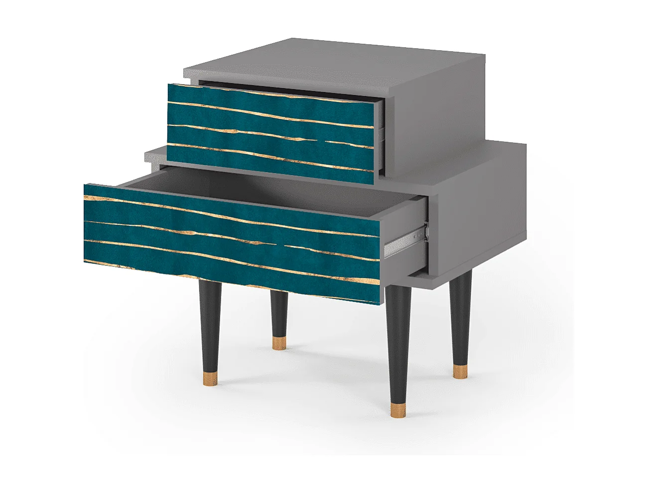 Table de nuit - 58х58х41 cm - NS1 - Ocean Drive, Gris