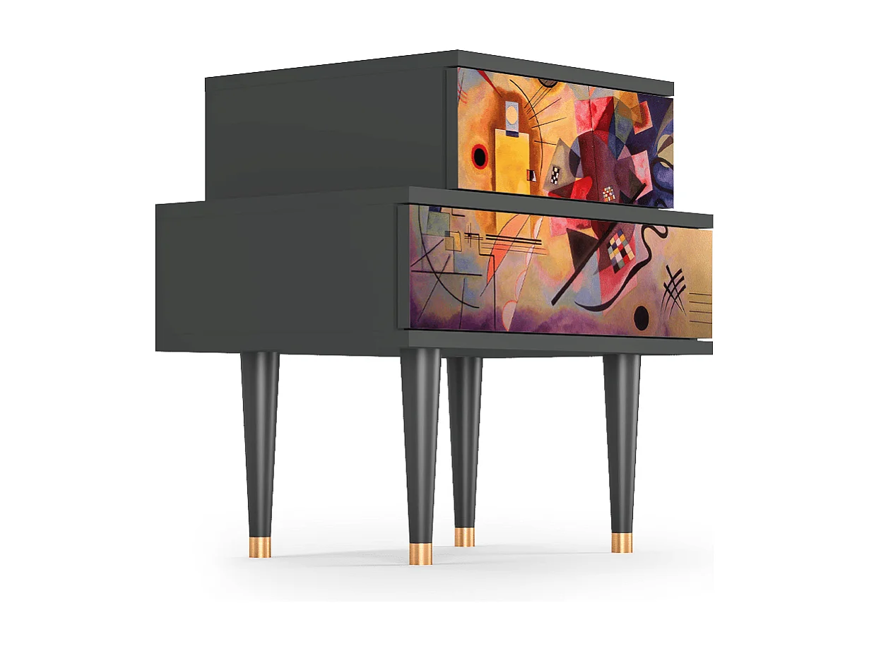 Table de nuit - 58х58х41 cm - NS1 - Modern Art, Anthracite