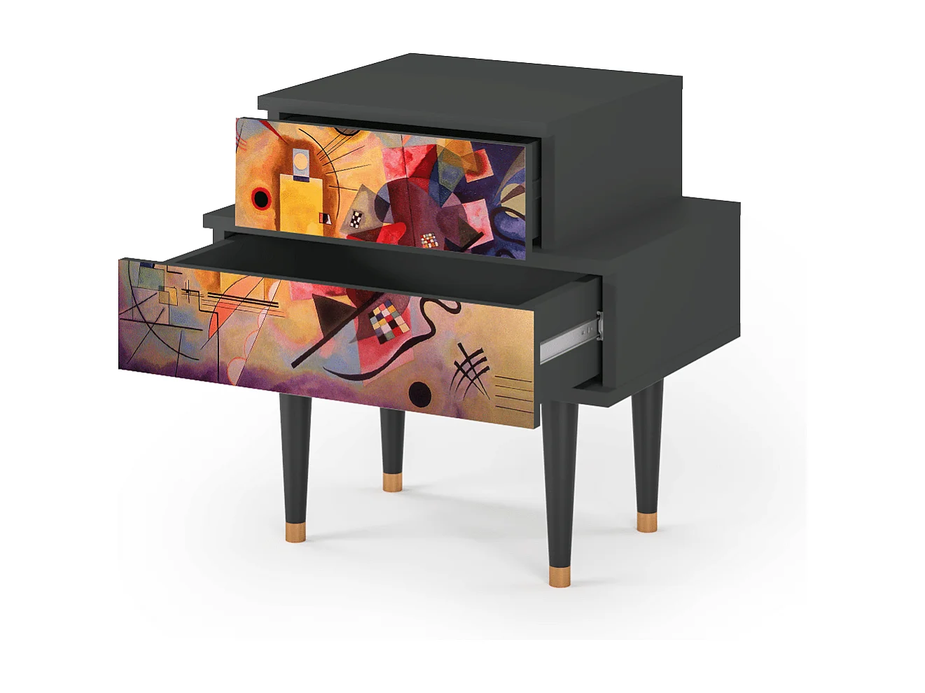 Table de nuit - 58х58х41 cm - NS1 - Modern Art, Anthracite