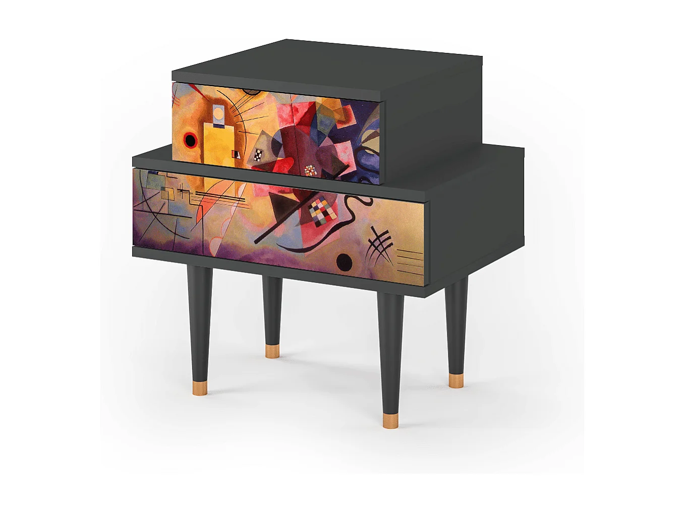 Table de nuit - 58х58х41 cm - NS1 - Modern Art, Anthracite