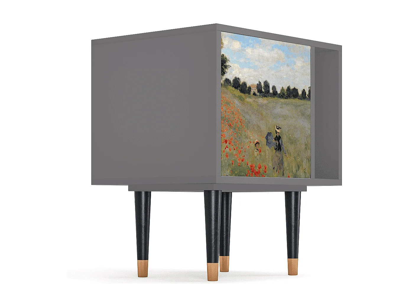 Criado-mudo - 57х69х48 cm - S2 - The Poppy Field   , Cinza