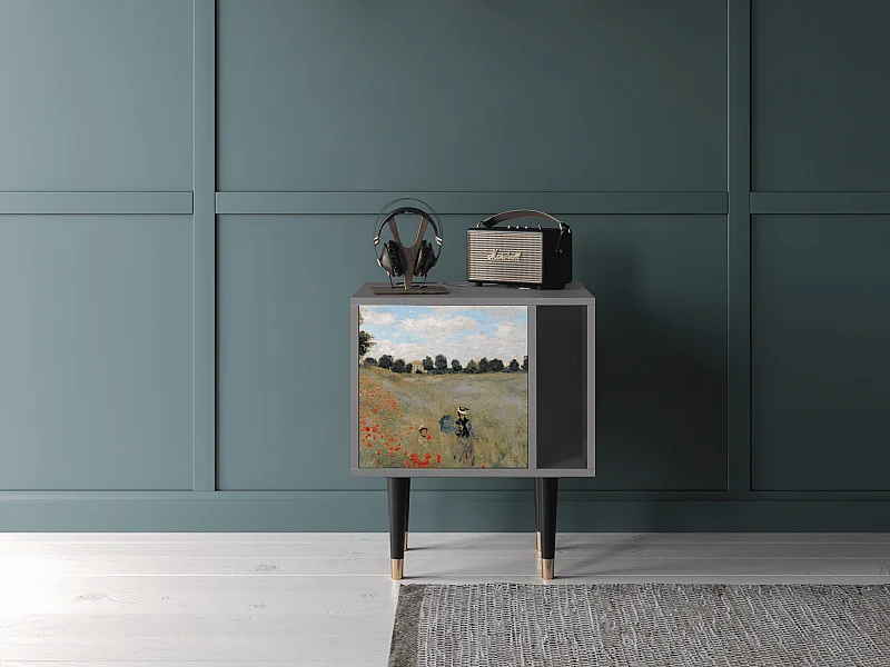 Table de nuit - 57х69х48 cm - S2 - The Poppy Field   , Gris