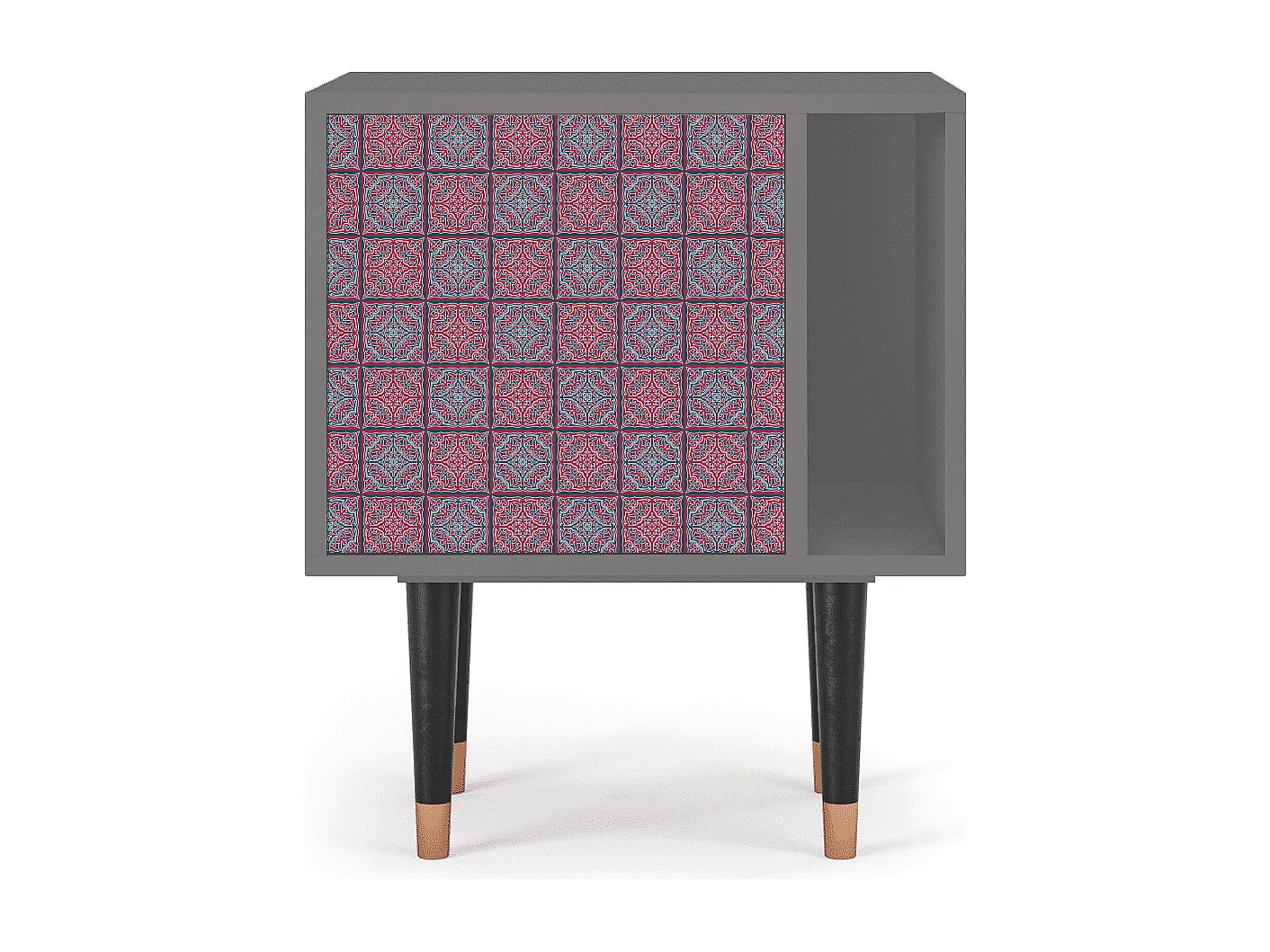 Table de nuit - 57х69х48 cm - S2 - Riviera Mosaic, Gris