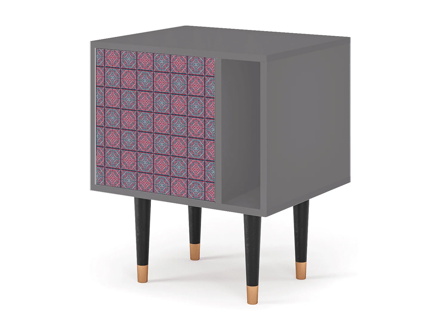 Table de nuit - 57х69х48 cm - S2 - Riviera Mosaic, Gris