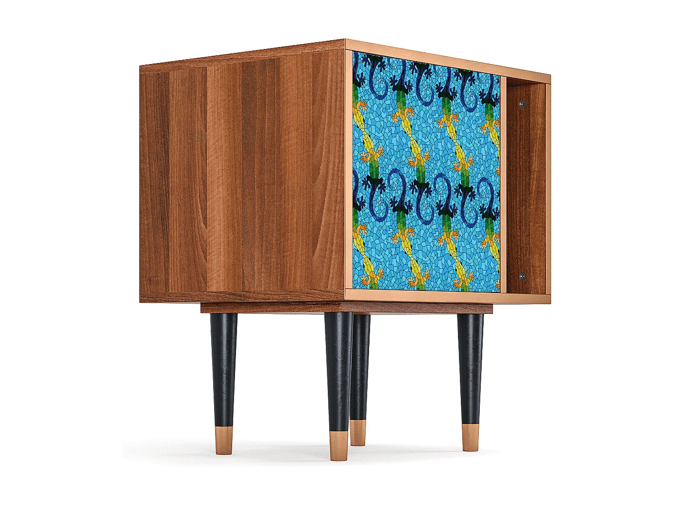 Table de nuit - 57х69х48 cm - S2 - Gaudi's Lizard, Noyer