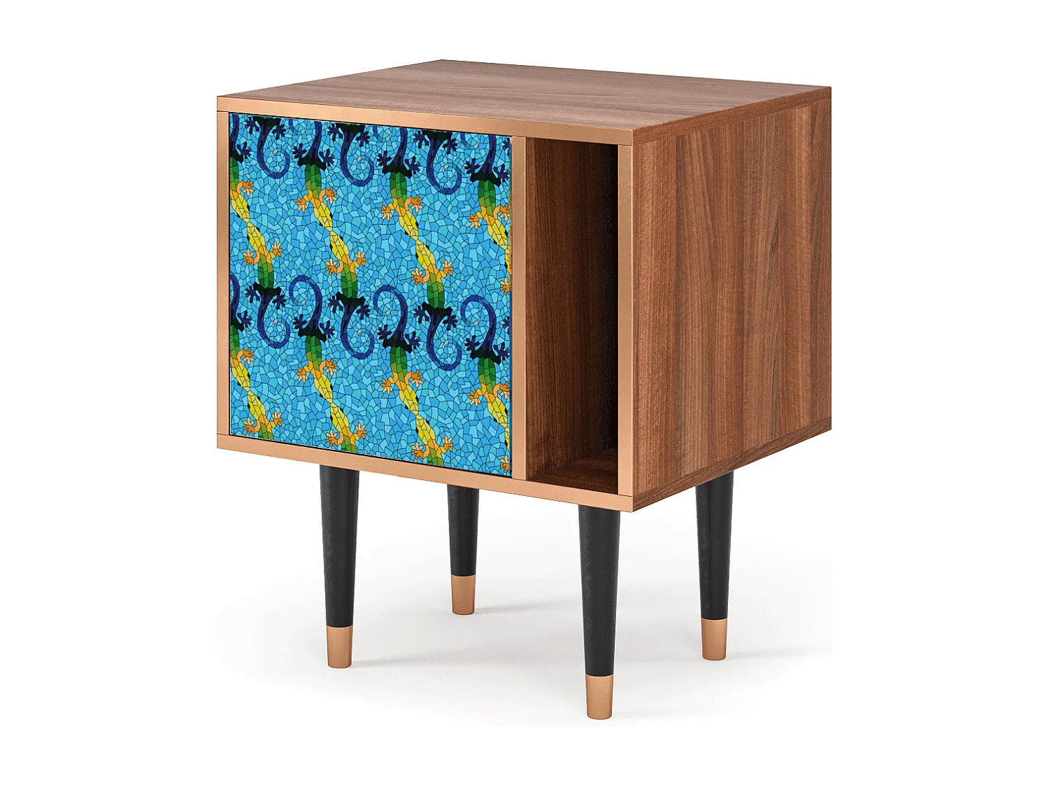 Table de nuit - 57х69х48 cm - S2 - Gaudi's Lizard, Noyer