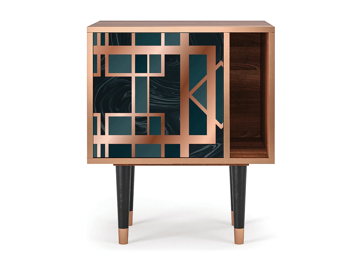 Table de nuit - 57х69х48 cm - S2 - Emerald Metro, Noyer