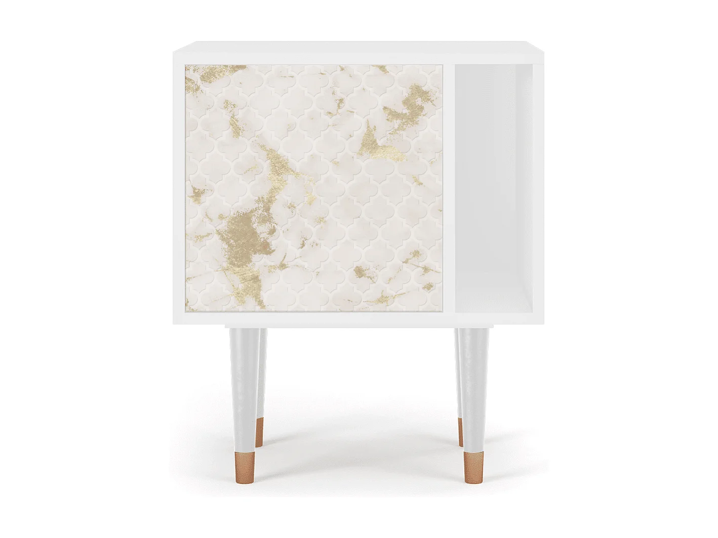 Criado-mudo - 57х69х48 cm - S2 - Sahara desert, Branco