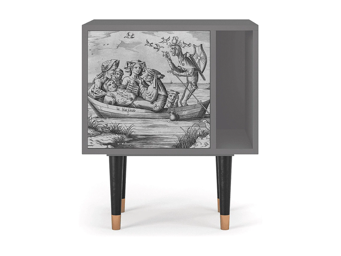 Nachtkastje - 57х69х48 cm - S2 - Blau Schuyte, Grijs