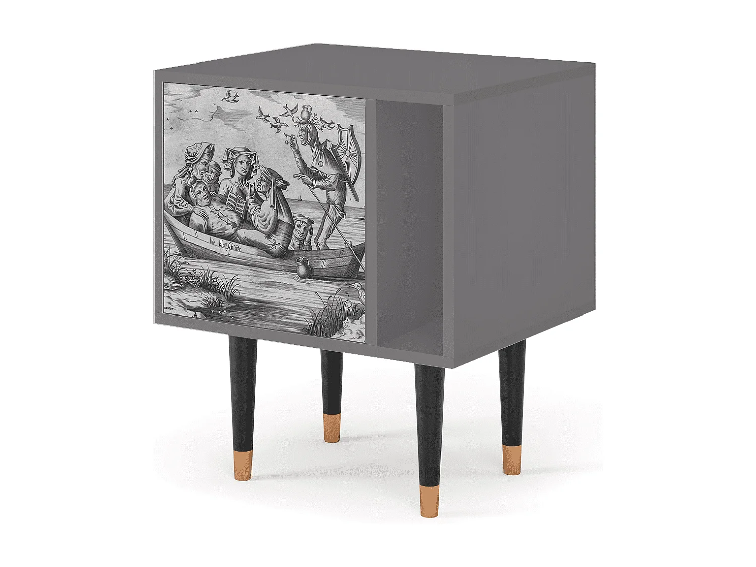 Stolik nocny - 57х69х48 cm - S2 - Blau Schuyte, Szary