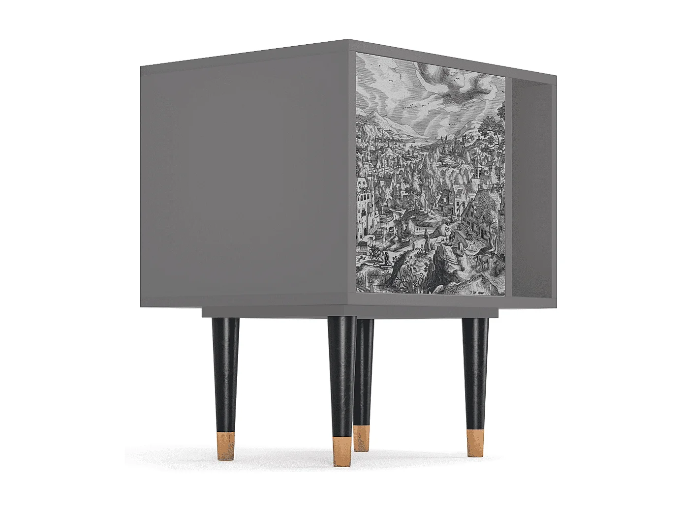 Stolik nocny - 57х69х48 cm - S2 - Blau Schuyte, Szary