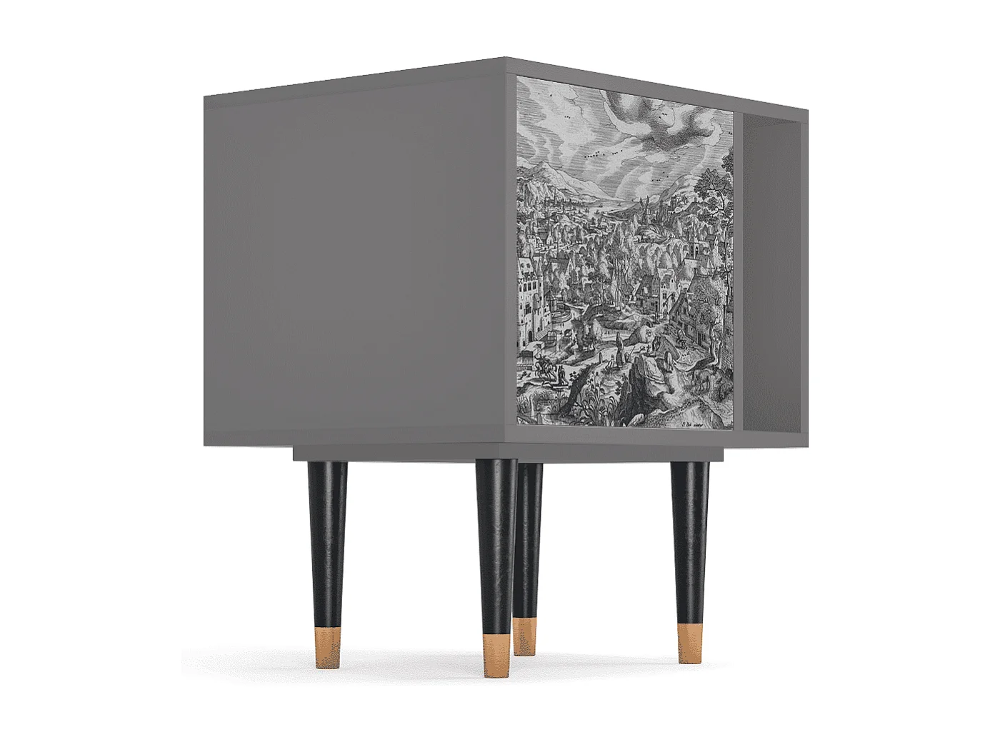 Stolik nocny - 57х69х48 cm - S2 - Blau Schuyte, Szary