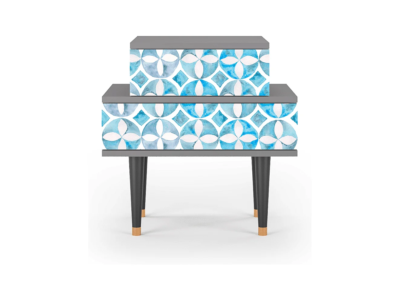 Table de nuit - 58х58х41 cm - NS1 - Porto Mood, Gris