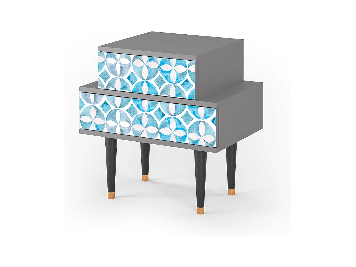 Table de nuit - 58х58х41 cm - NS1 - Porto Mood, Gris