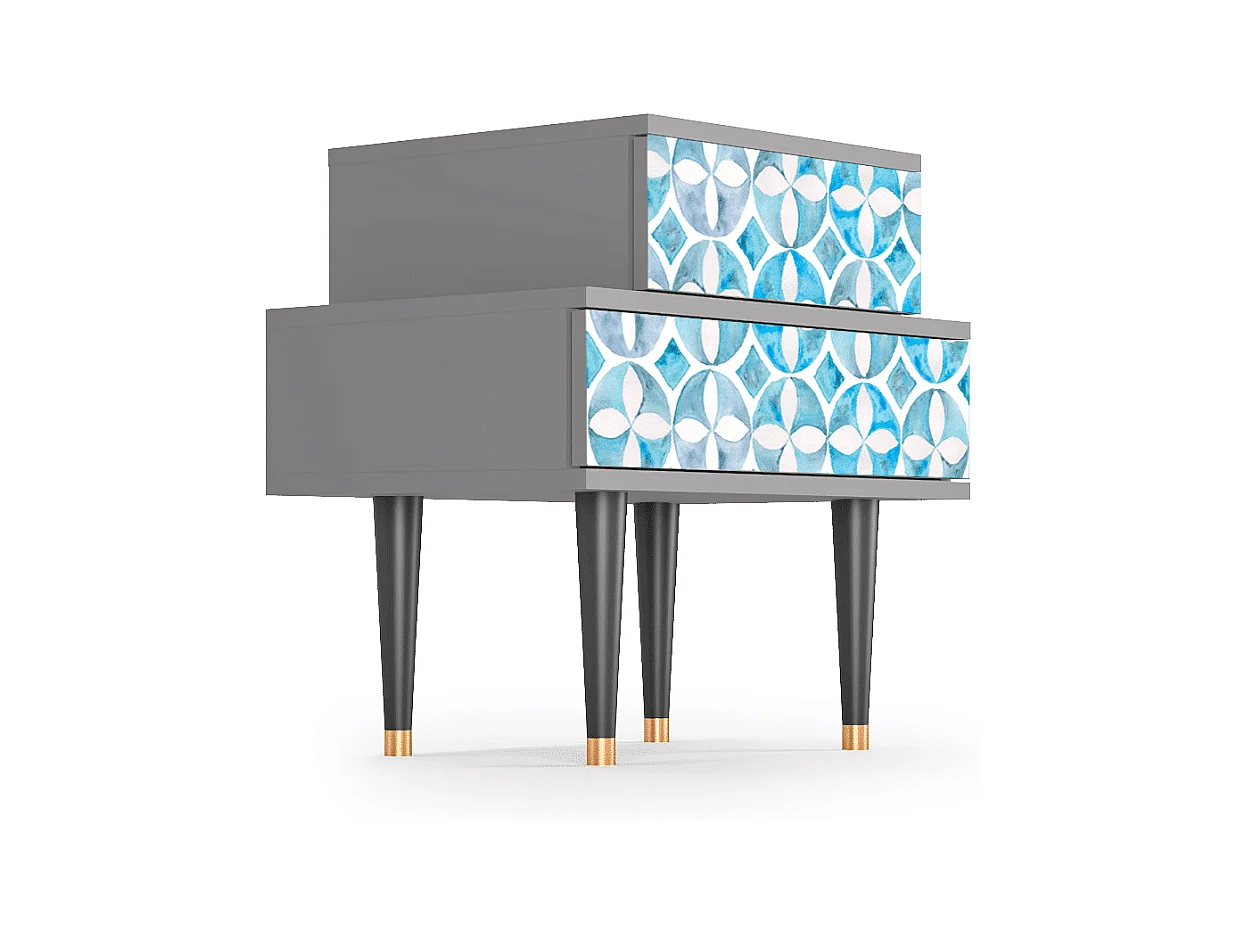 Table de nuit - 58х58х41 cm - NS1 - Porto Mood, Gris