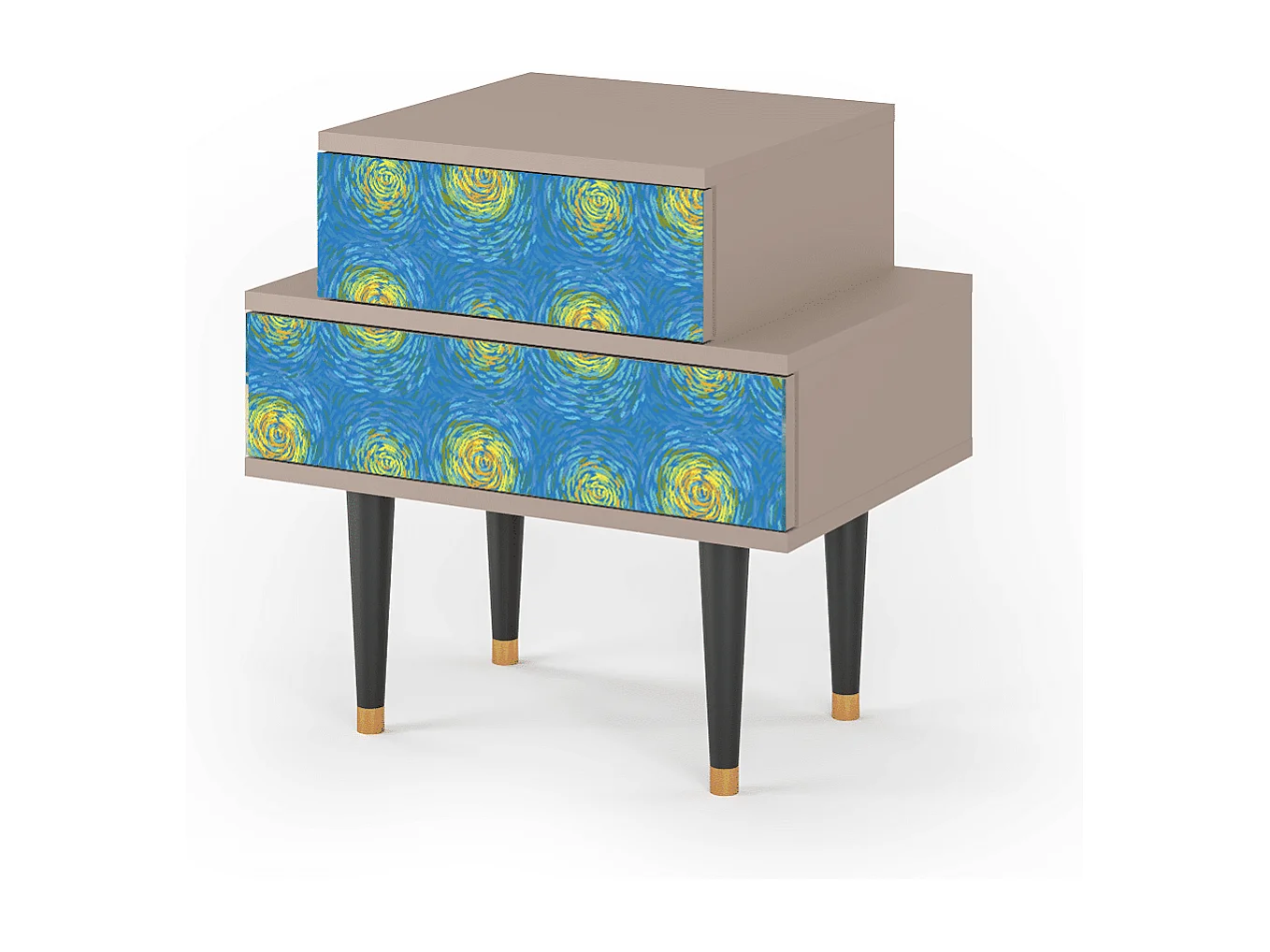 Table de nuit - 58х58х41 cm - NS1 - Van Gogh Lights, Latte