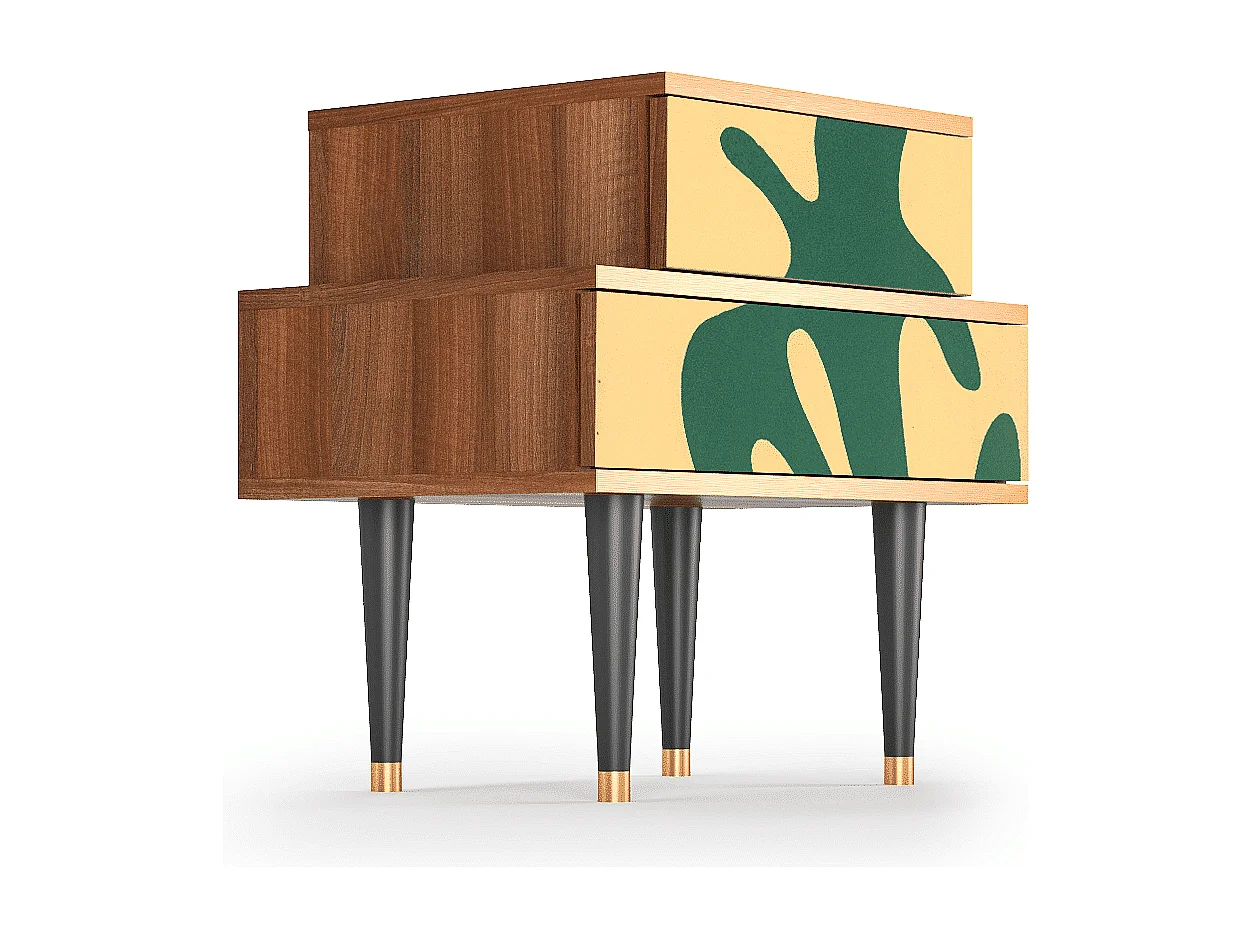 Stolik nocny - 58х58х41 cm - NS1 - Constellations by Arp, Orzech