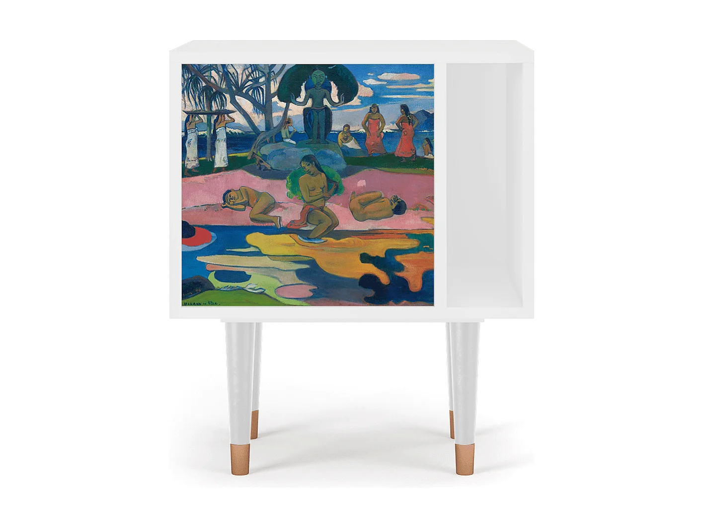 Stolik nocny - 57х69х48 cm - S2 - Day of the God, Biały