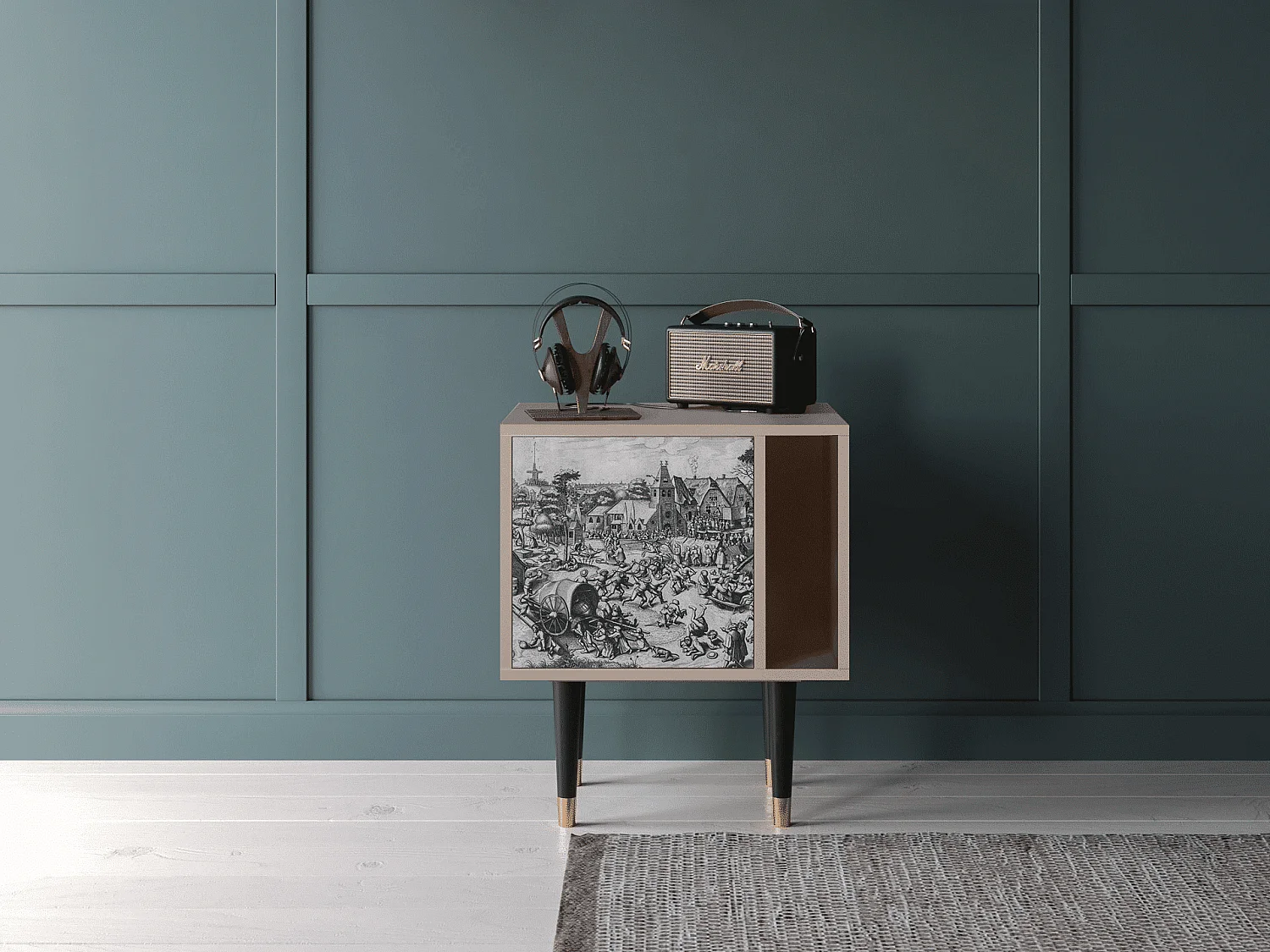 Mesita de noche - 57х69х48 cm - S2 - The Festival of Saint, Latte