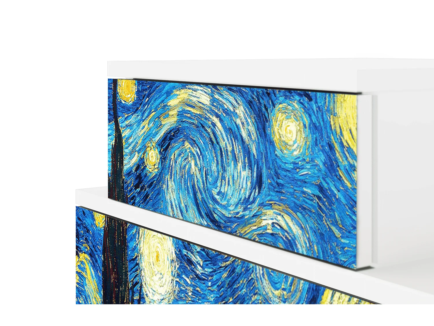 Table de nuit - 58х58х41 cm - NS1 - The Starry Night  , Blanc