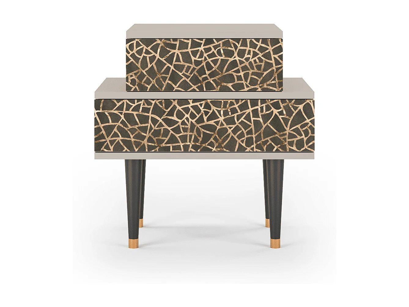 Table de nuit - 58х58х41 cm - NS1 - Enlarged Leaf, Sable