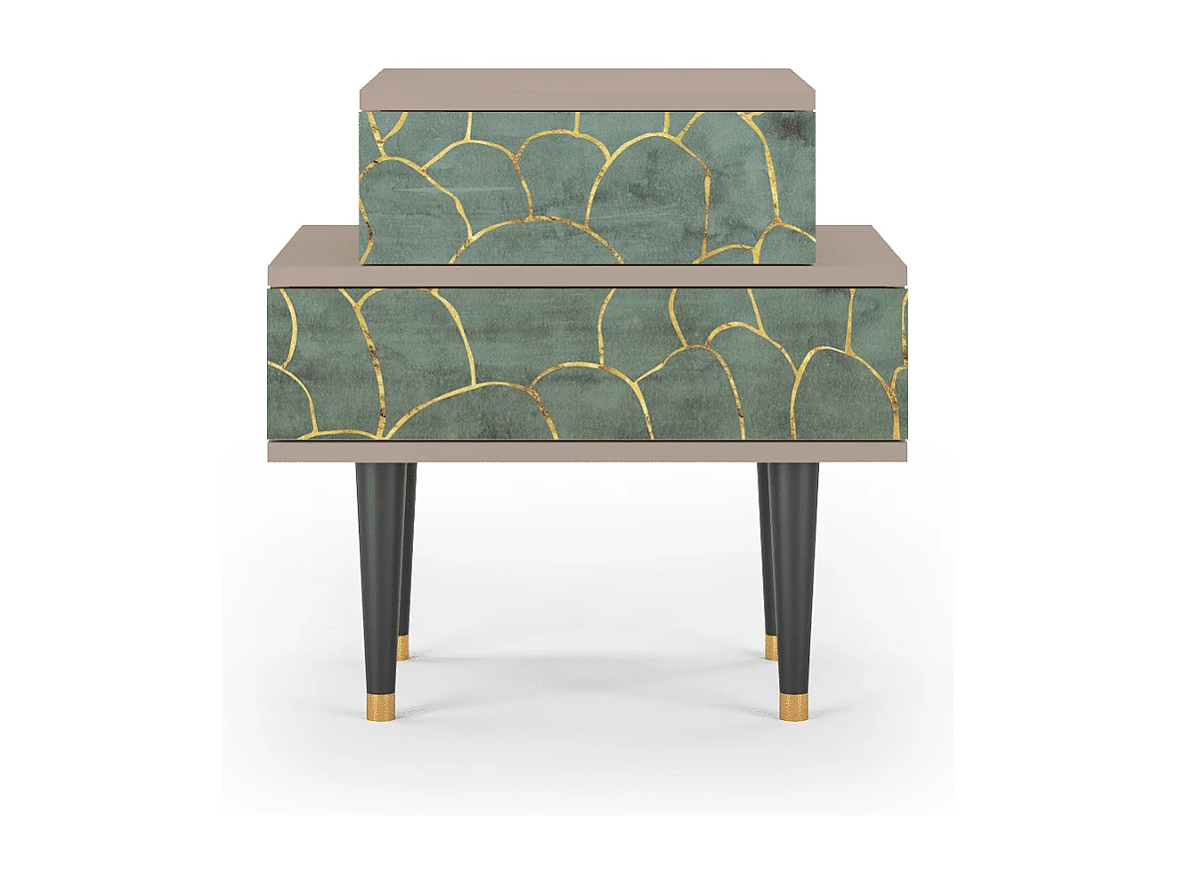 Table de nuit - 58х58х41 cm - NS1 - Magnificent Water Lily, Latte