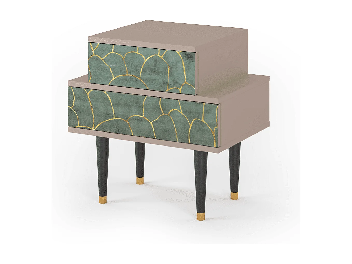 Table de nuit - 58х58х41 cm - NS1 - Magnificent Water Lily, Latte