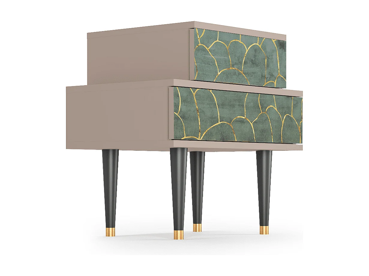 Table de nuit - 58х58х41 cm - NS1 - Magnificent Water Lily, Latte