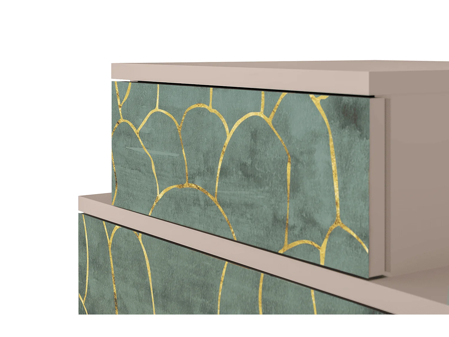 Table de nuit - 58х58х41 cm - NS1 - Magnificent Water Lily, Latte