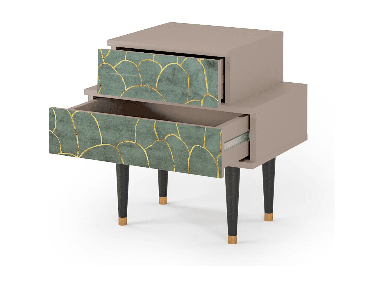 Table de nuit - 58х58х41 cm - NS1 - Magnificent Water Lily, Latte