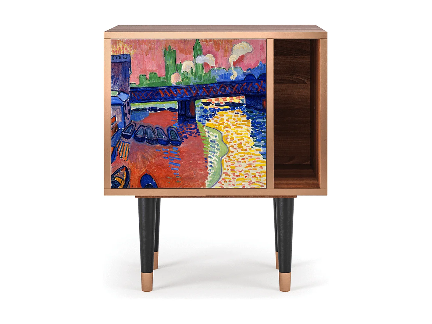 Table de nuit - 57х69х48 cm - S2 - Charing Cross Bridge, Noyer