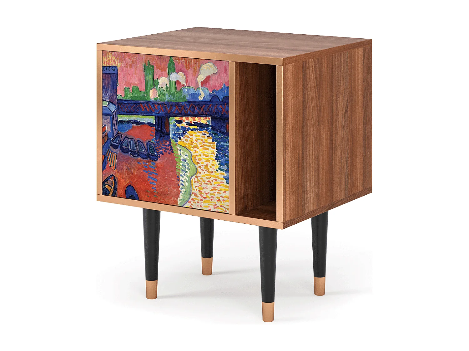 Table de nuit - 57х69х48 cm - S2 - Charing Cross Bridge, Noyer