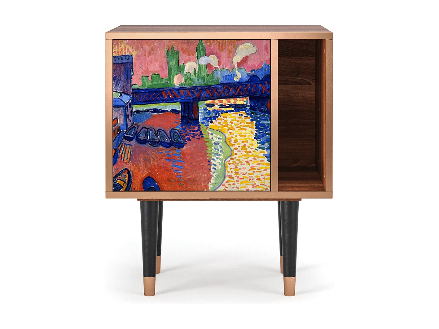 Table de nuit - 57х69х48 cm - S2 - Charing Cross Bridge, Noyer