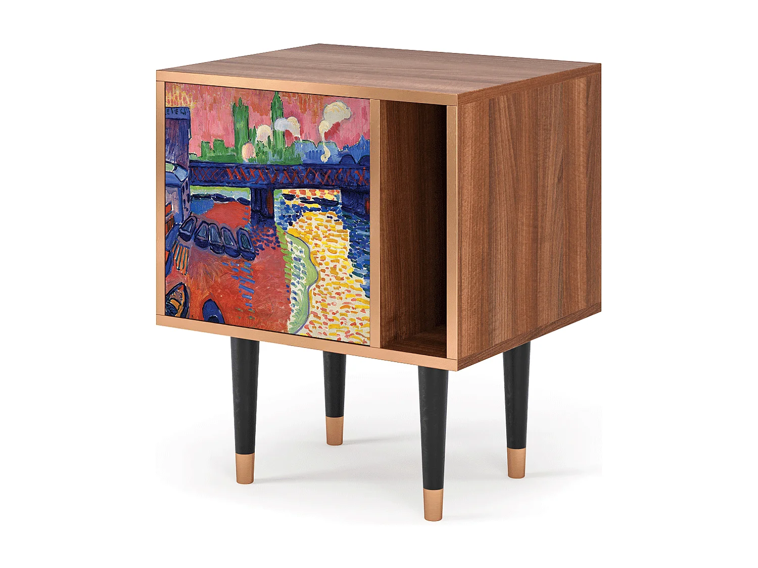 Table de nuit - 57х69х48 cm - S2 - Charing Cross Bridge, Noyer