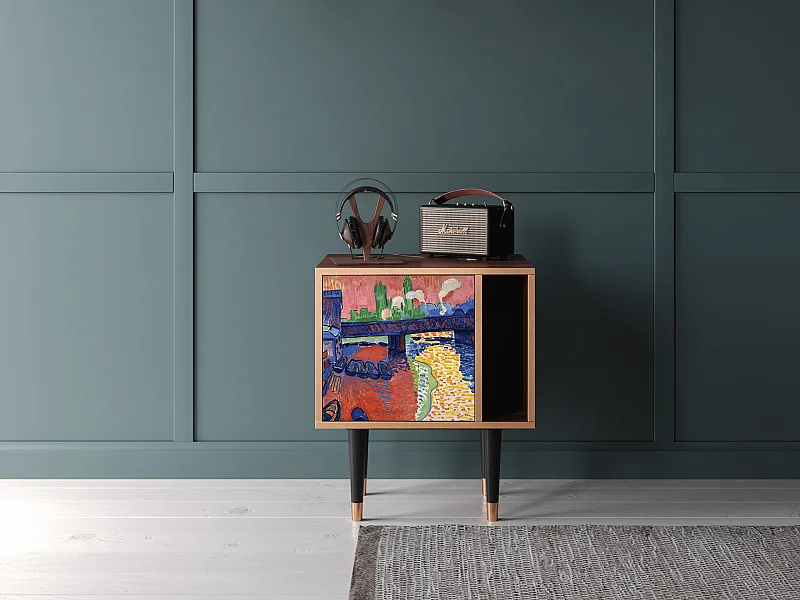 Table de nuit - 57х69х48 cm - S2 - Charing Cross Bridge, Noyer