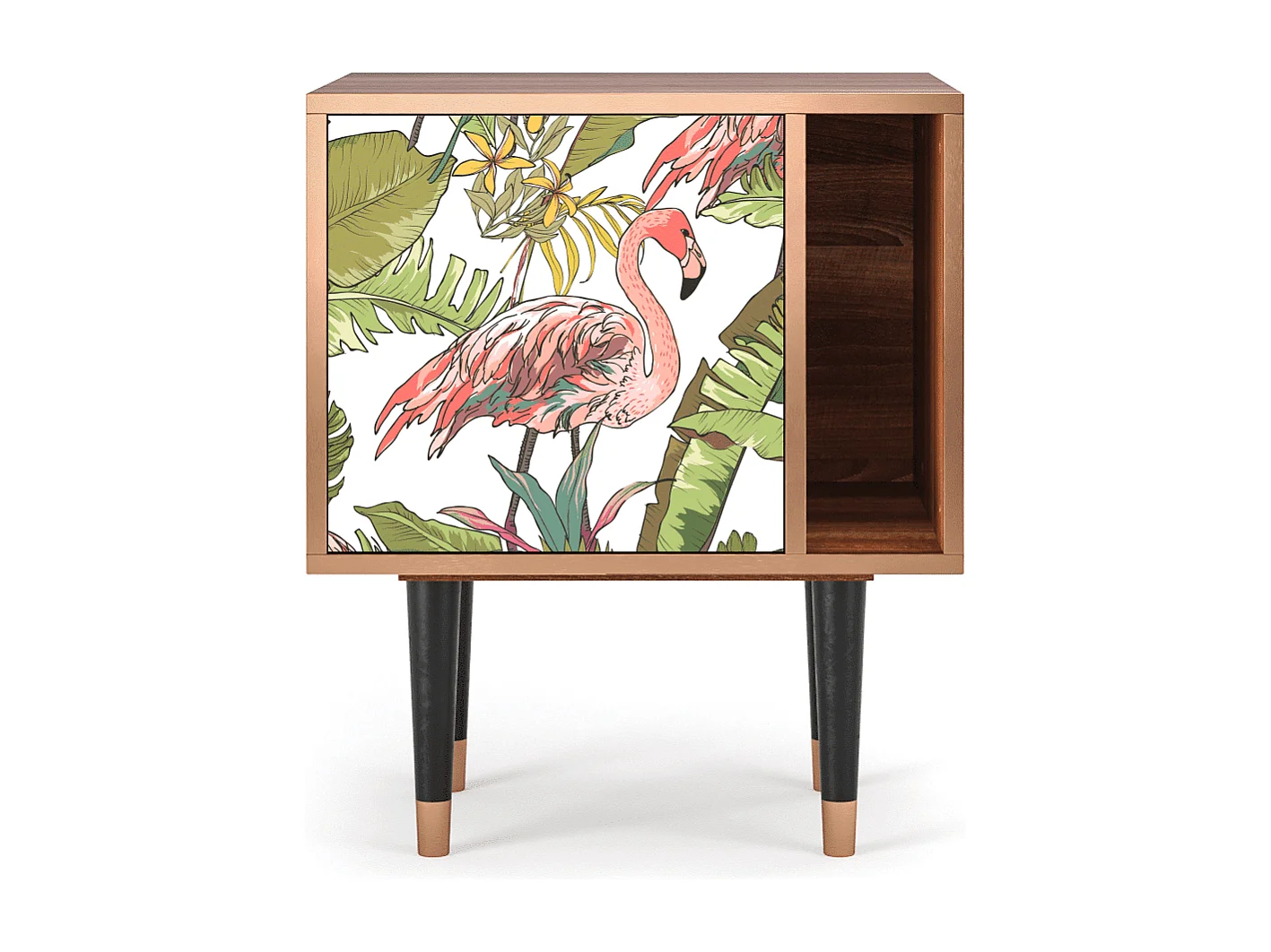 Table de nuit - 57х69х48 cm - S2 - Sweet Flamingo, Noyer