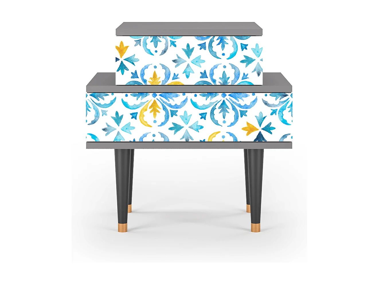 Table de nuit - 58х58х41 cm - NS1 - Lisbon Flover, Gris