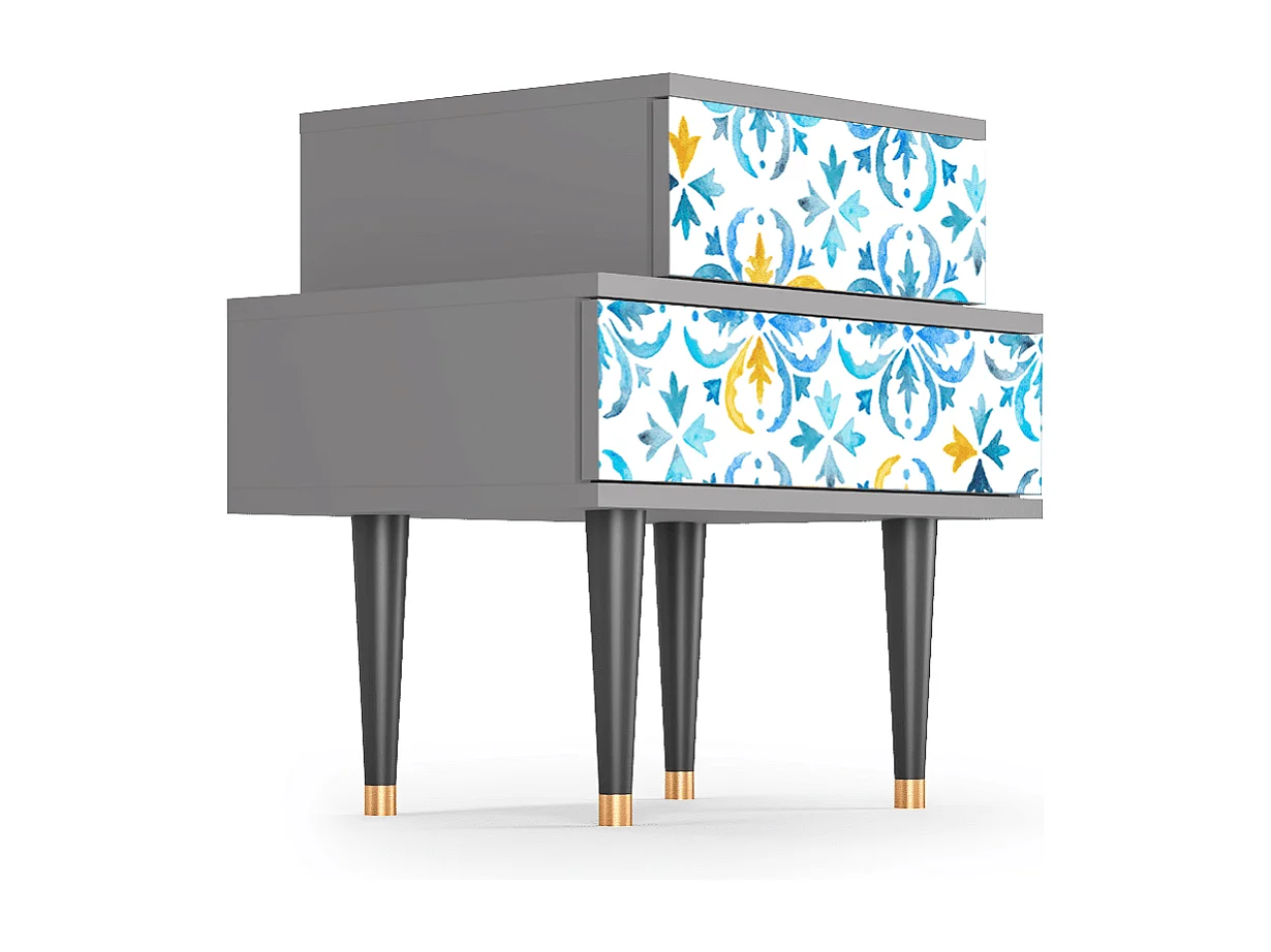 Table de nuit - 58х58х41 cm - NS1 - Lisbon Flover, Gris