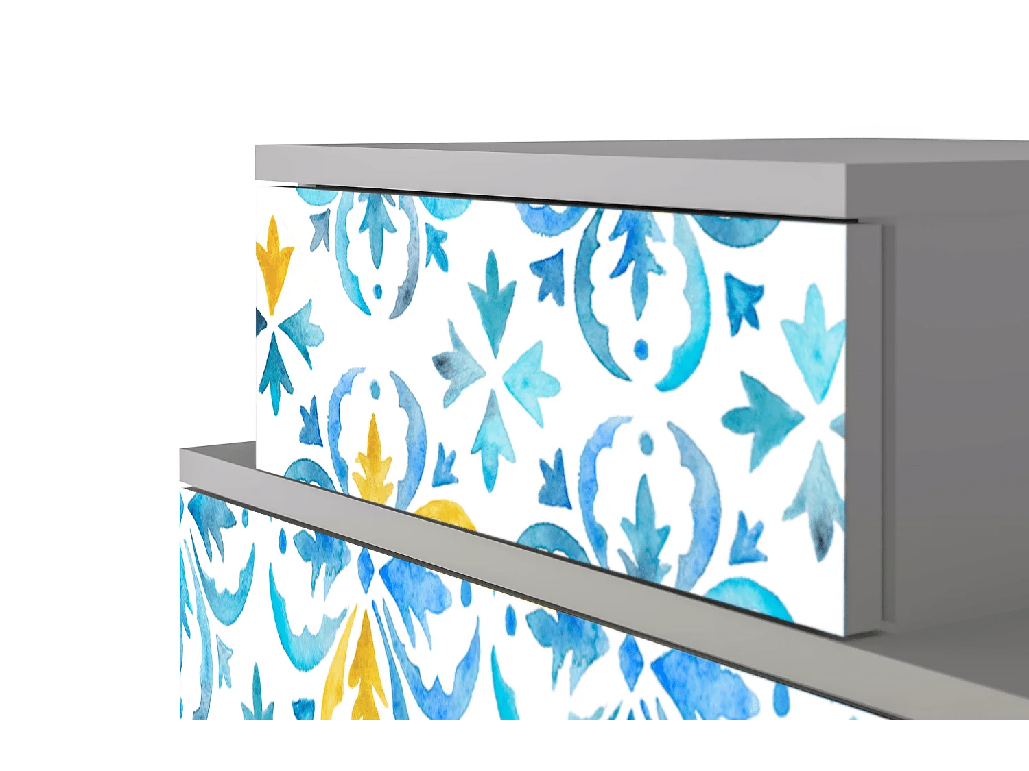 Stolik nocny - 58х58х41 cm - NS1 - Lisbon Flover, Szary