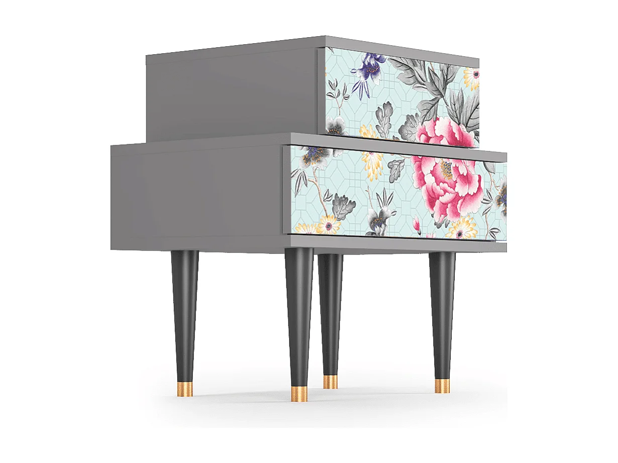 Mesita de noche - 58х58х41 cm - NS1 - Sky Garden, Gris