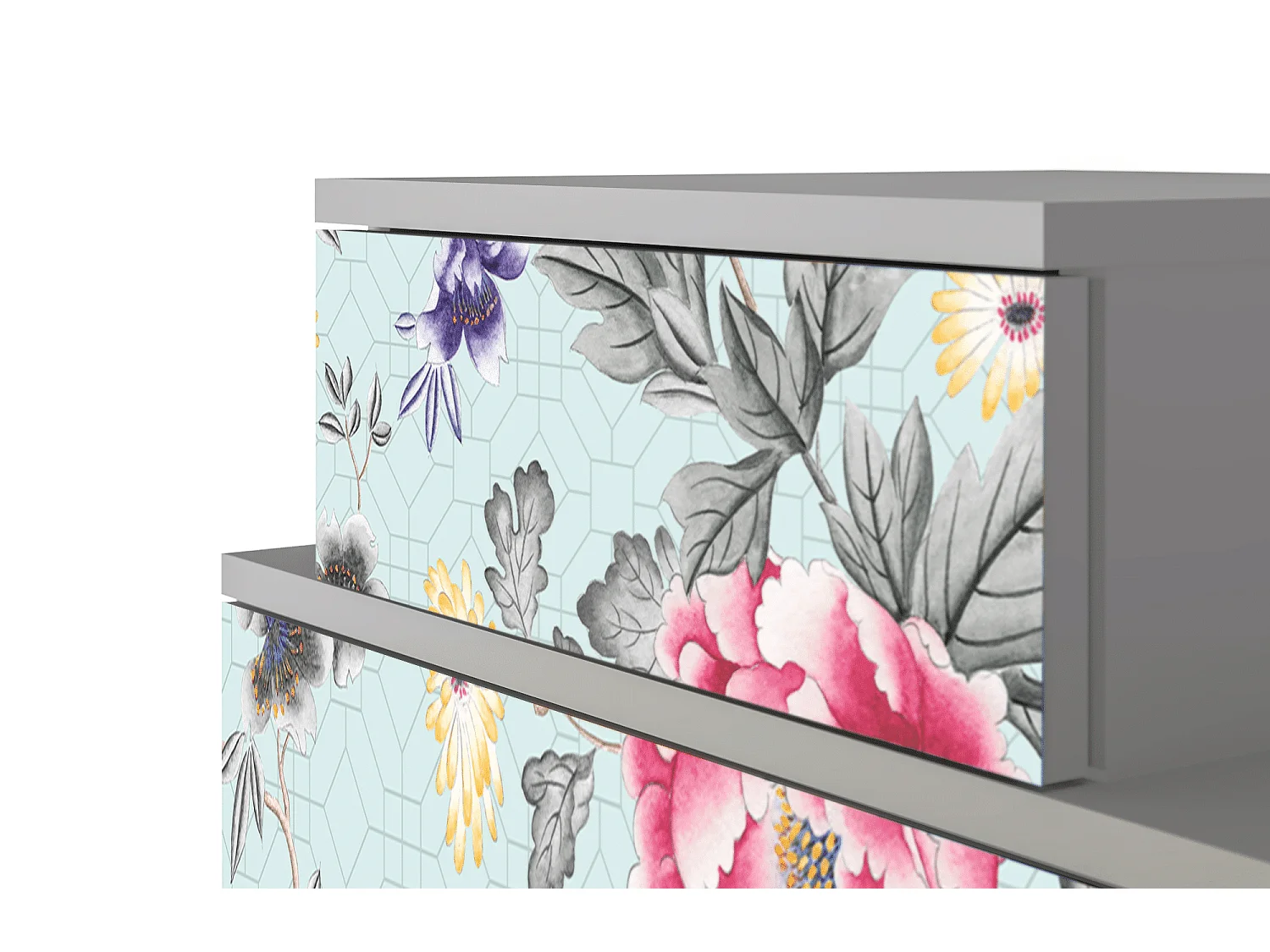 Table de nuit - 58х58х41 cm - NS1 - Sky Garden, Gris