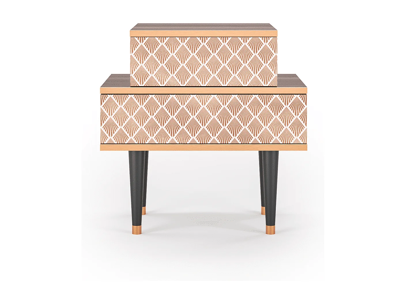 Nachttisch - 58х58х41 cm - NS1 - Pastel Sunrise, Walnuss